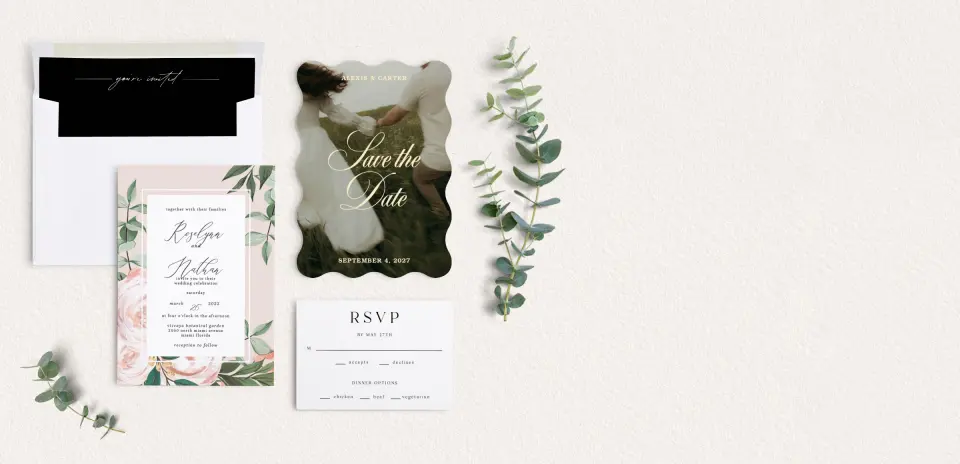 Front of Save the Date Card