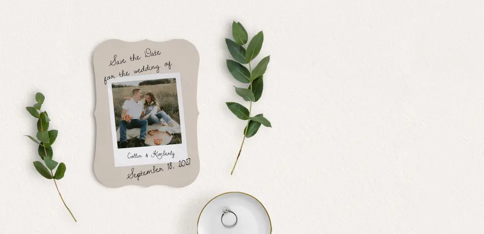 Save the Date Card with Optional Guest Addressing Service