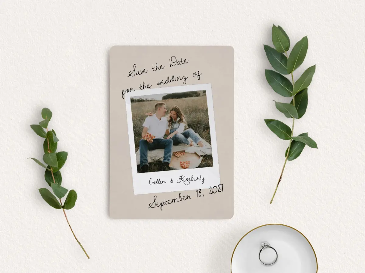 Save the Date Card with Optional Guest Addressing Service