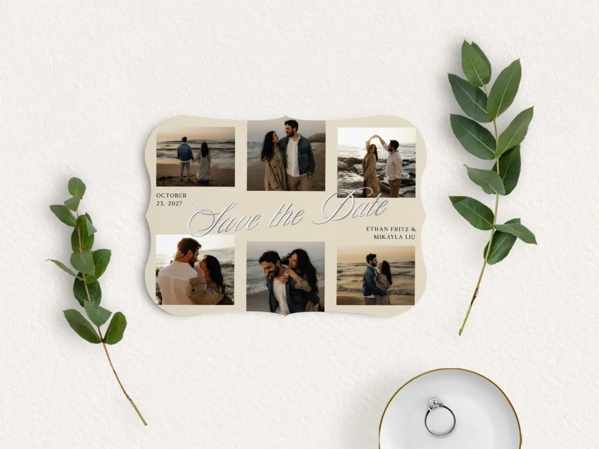 Save the Date Card with Optional Guest Addressing Service