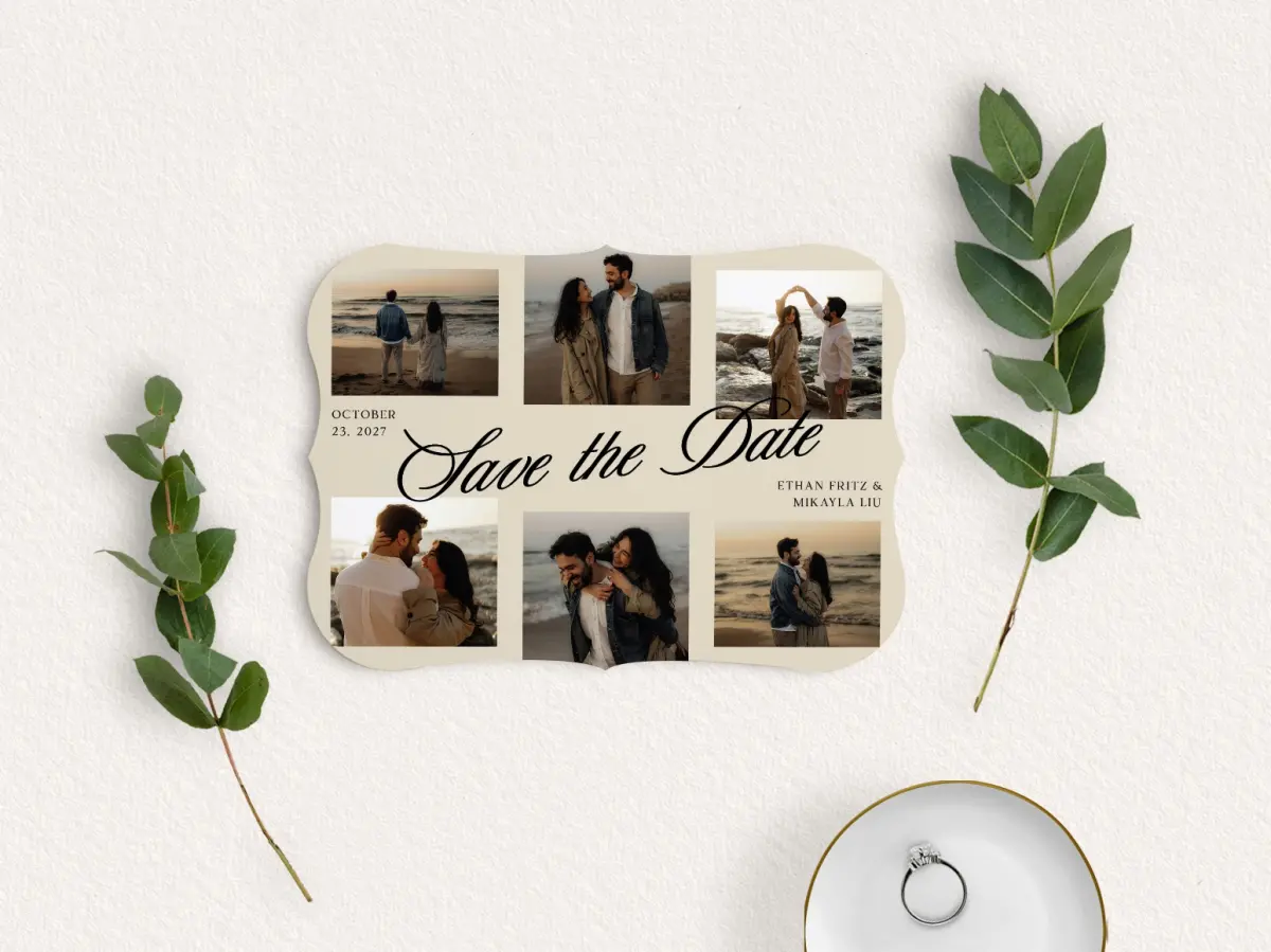 Save the Date Card with Optional Guest Addressing Service