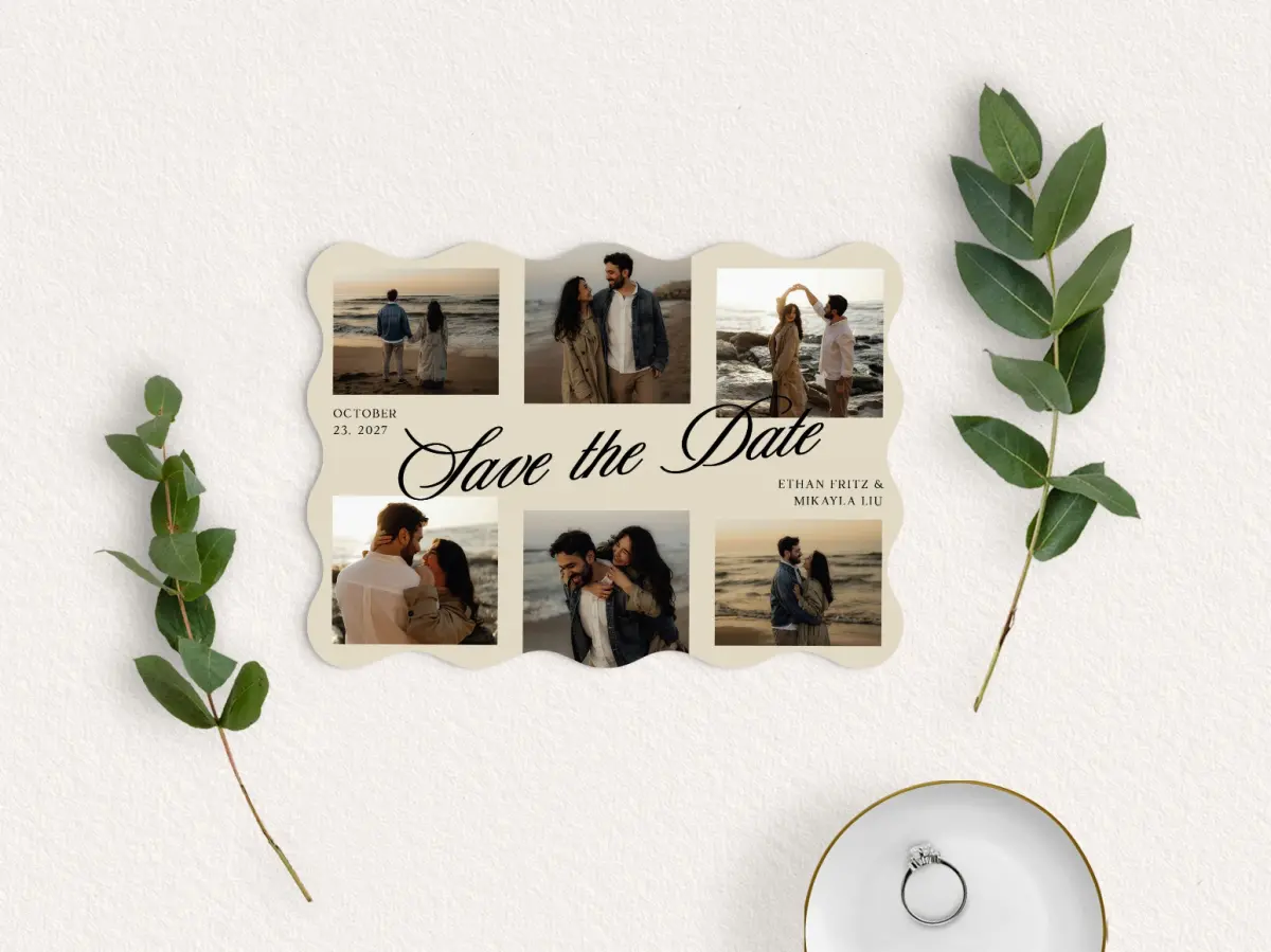 Save the Date Card with Optional Guest Addressing Service