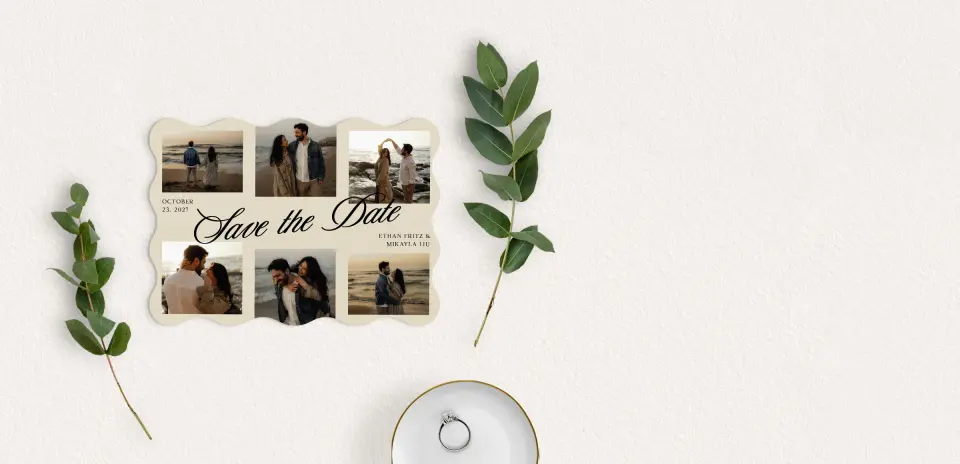 Save the Date Card with Optional Guest Addressing Service