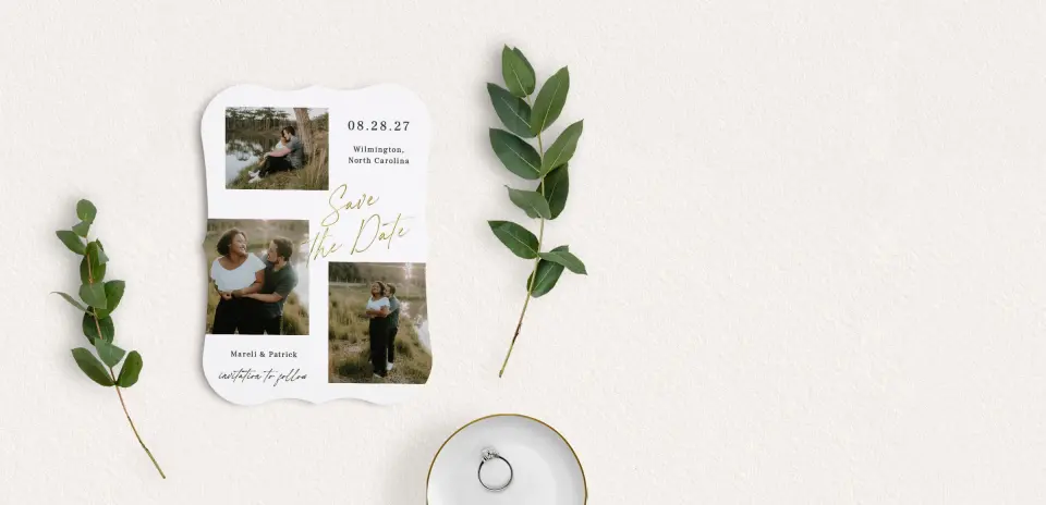 Save the Date Card with Optional Guest Addressing Service