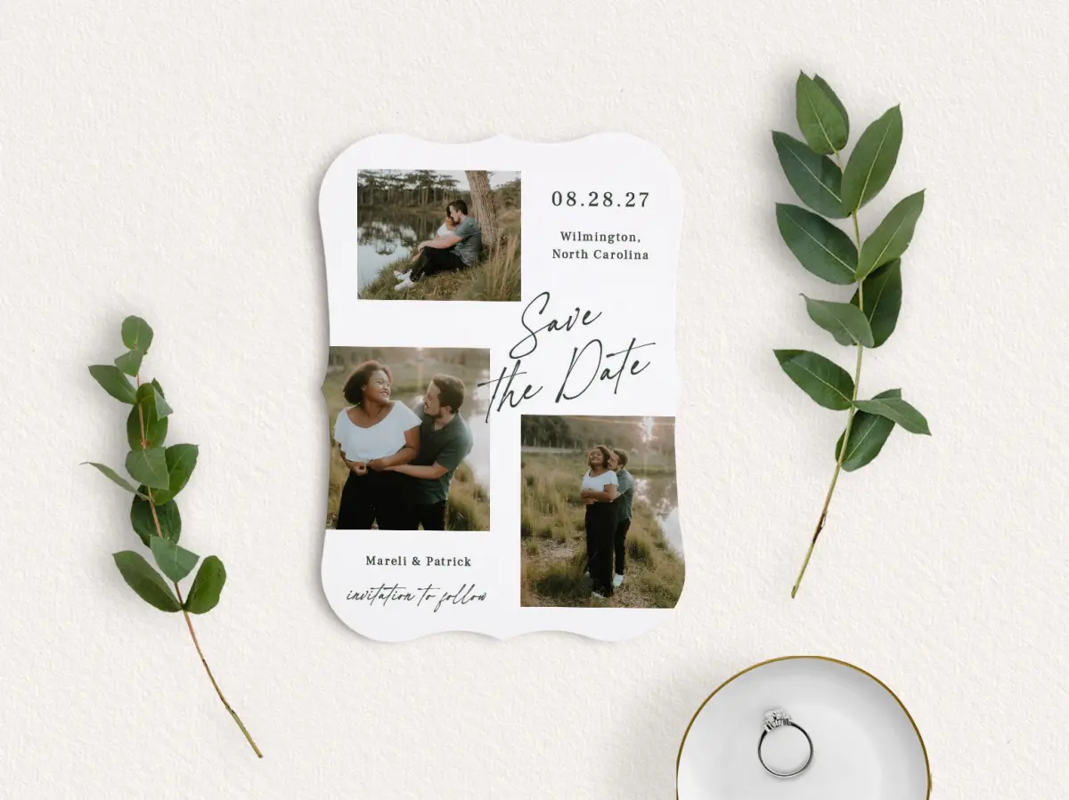 Save the Date Card with Optional Guest Addressing Service