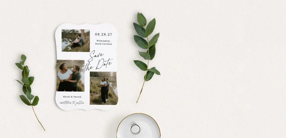 Save the Date Card with Optional Guest Addressing Service