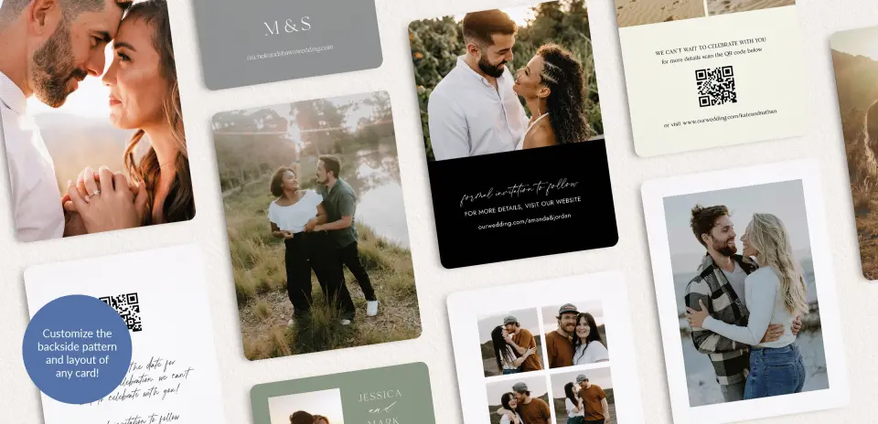 Back of Save the Date Card