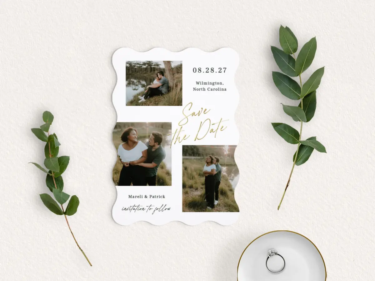Save the Date Card with Optional Guest Addressing Service