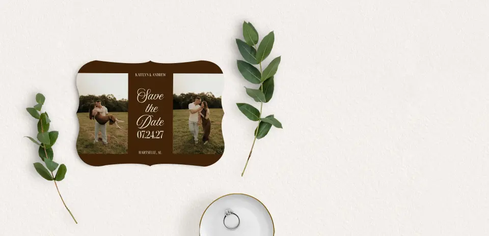 Save the Date Card with Optional Guest Addressing Service