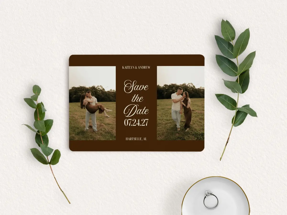 Save the Date Card with Optional Guest Addressing Service