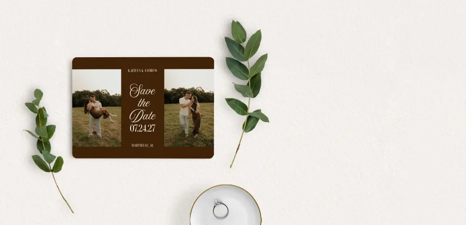 Save the Date Card with Optional Guest Addressing Service