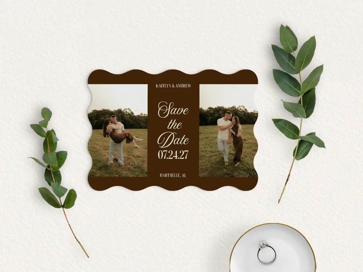 Save the Date Card with Optional Guest Addressing Service