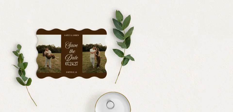 Save the Date Card with Optional Guest Addressing Service