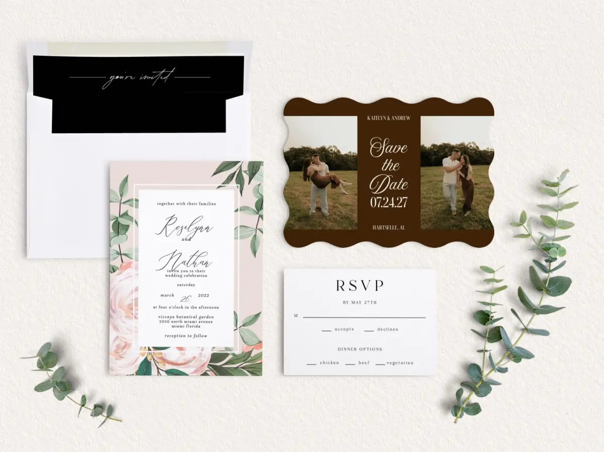 Front of Save the Date Card