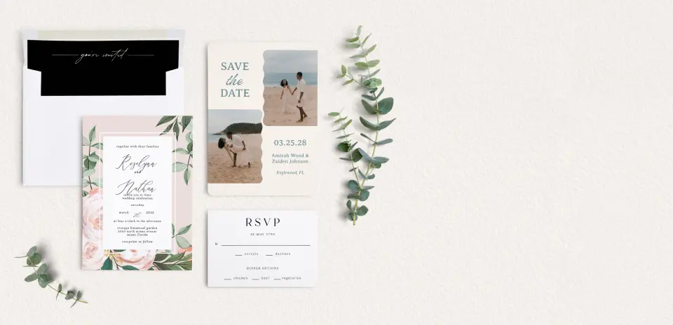 Front of Save the Date Card