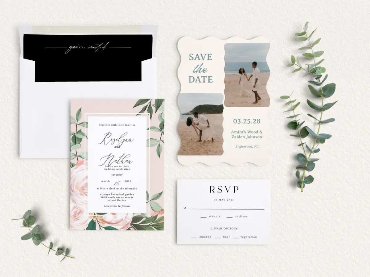Front of Save the Date Card