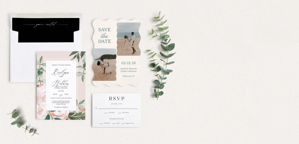 Front of Save the Date Card