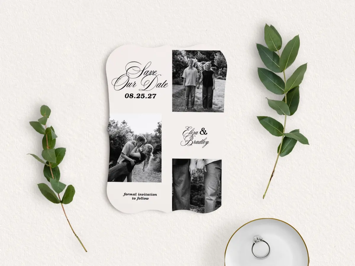 Save the Date Card with Optional Guest Addressing Service