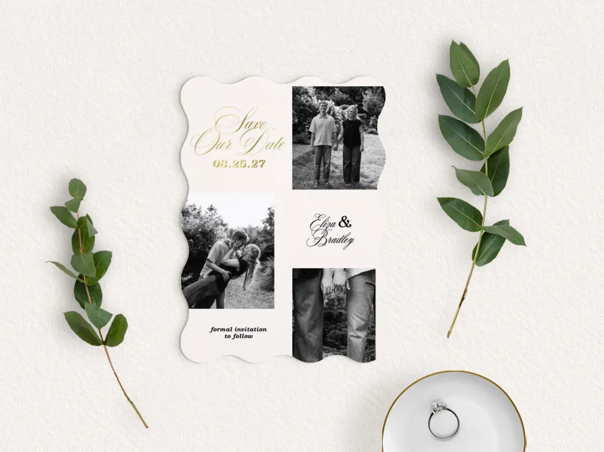 Save the Date Card with Optional Guest Addressing Service
