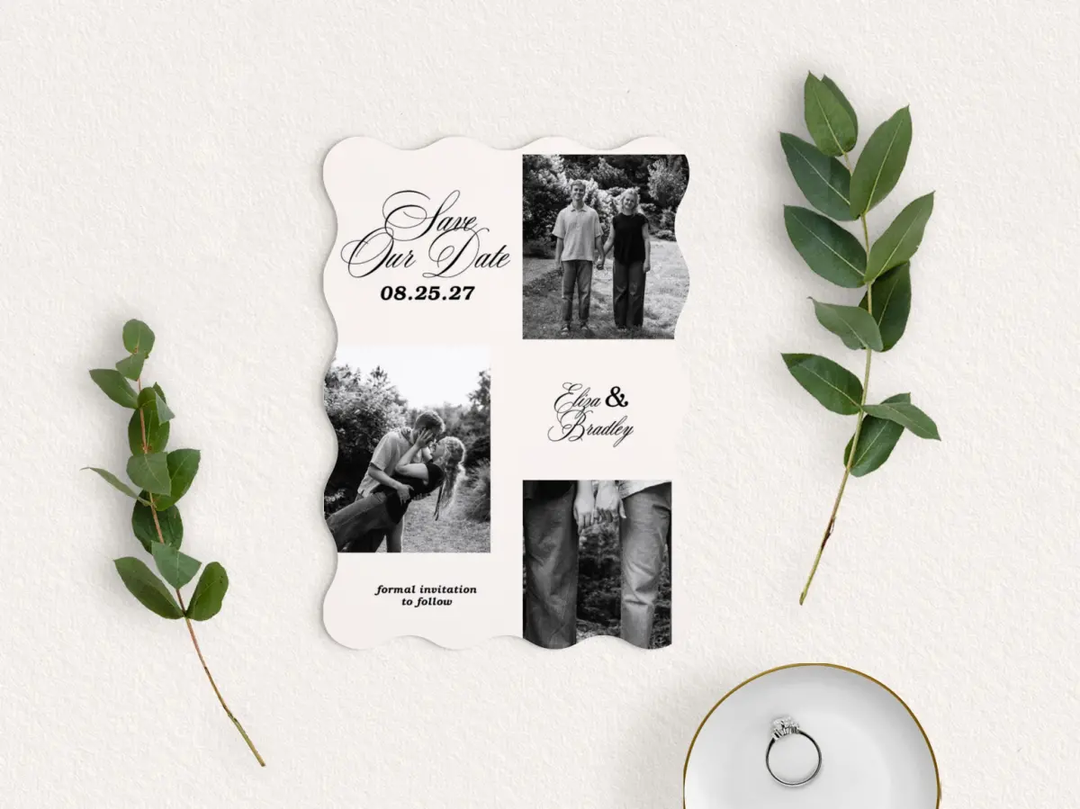 Save the Date Card with Optional Guest Addressing Service