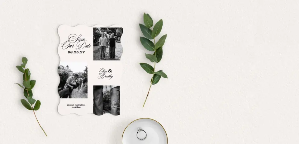 Save the Date Card with Optional Guest Addressing Service