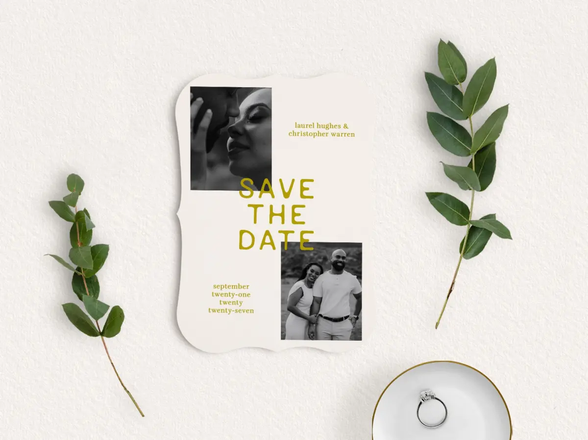 Save the Date Card with Optional Guest Addressing Service