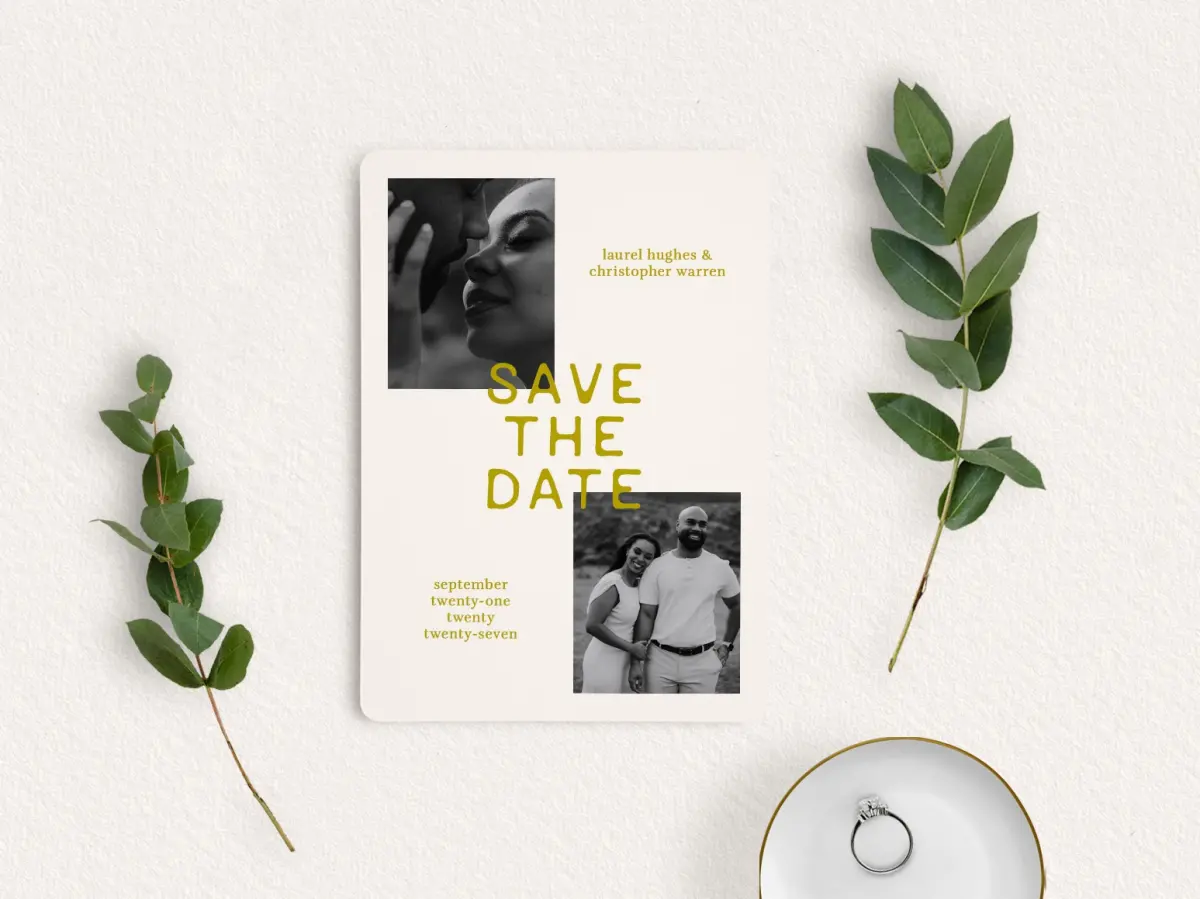 Save the Date Card with Optional Guest Addressing Service