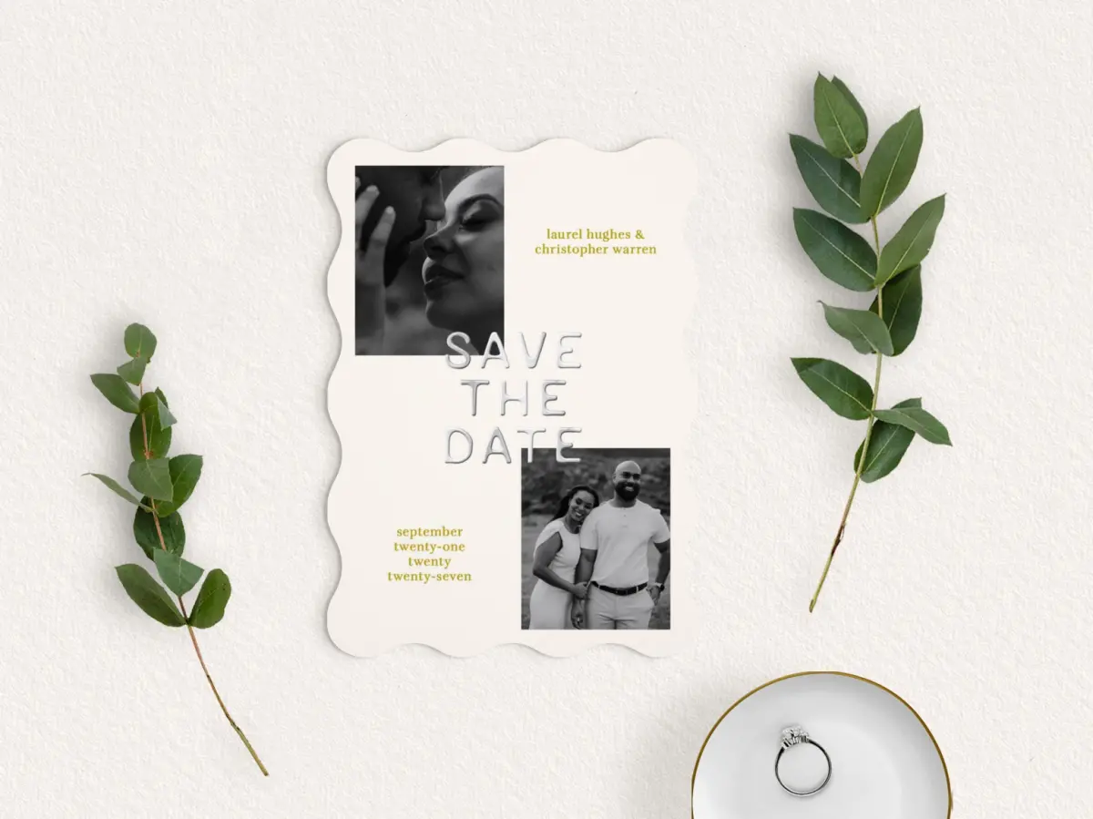 Save the Date Card with Optional Guest Addressing Service