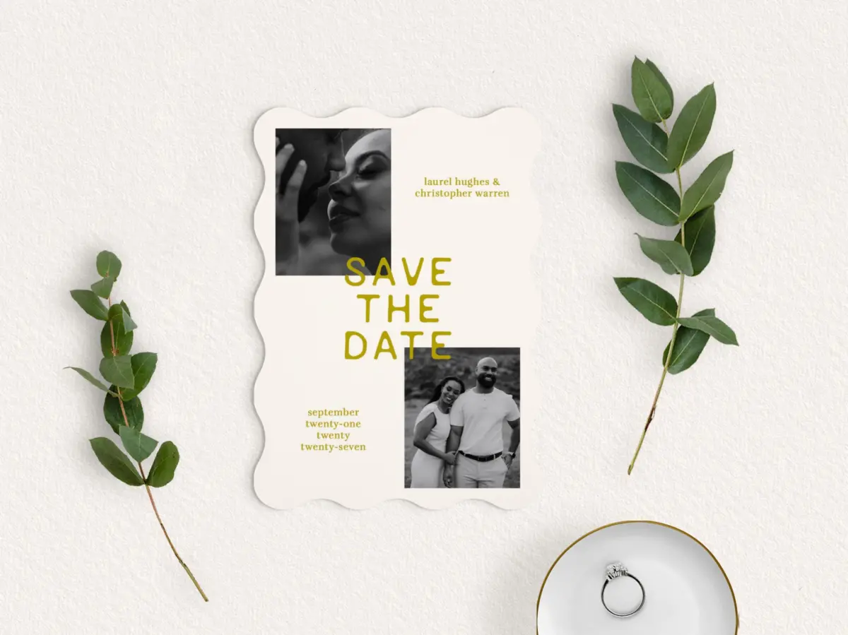 Save the Date Card with Optional Guest Addressing Service