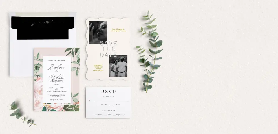 Front of Save the Date Card