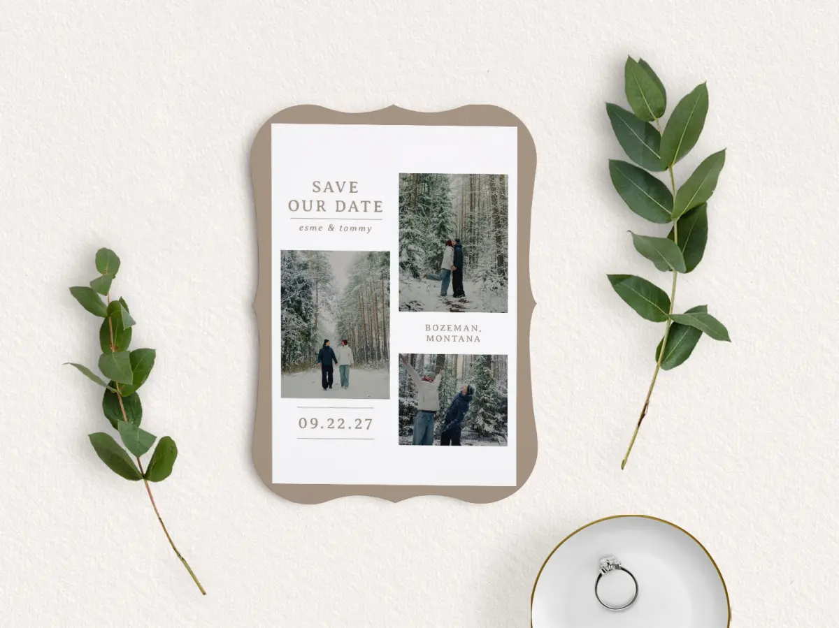 Save the Date Card with Optional Guest Addressing Service