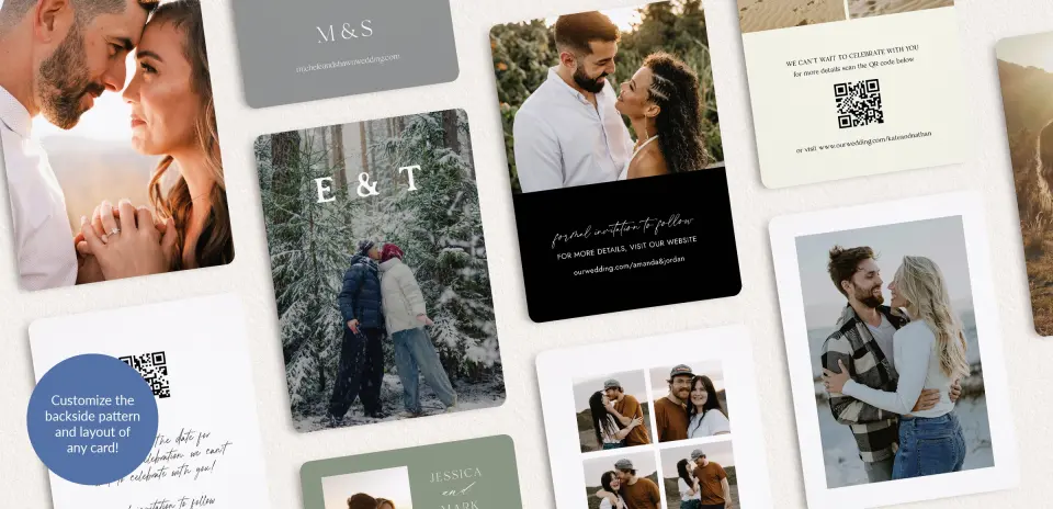Back of Save the Date Card