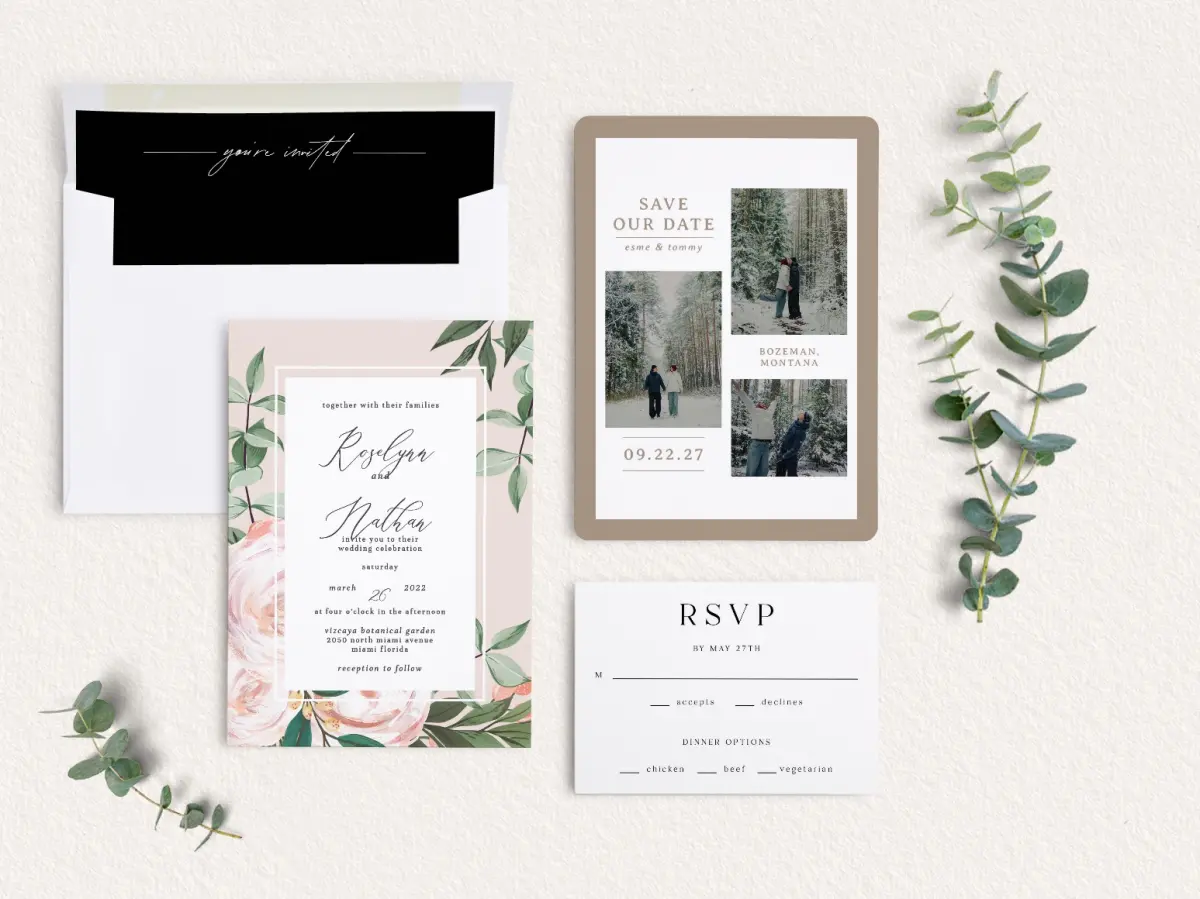 Front of Save the Date Card