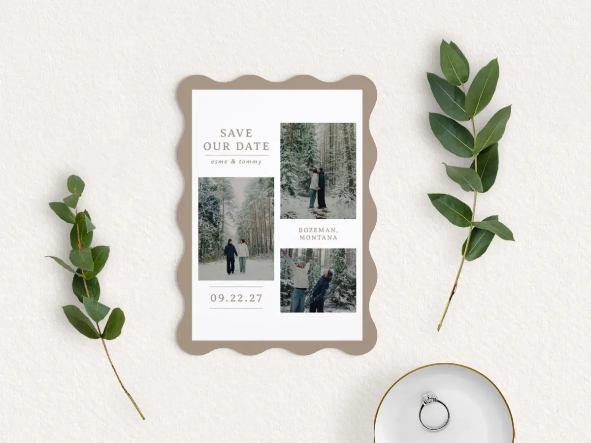 Save the Date Card with Optional Guest Addressing Service