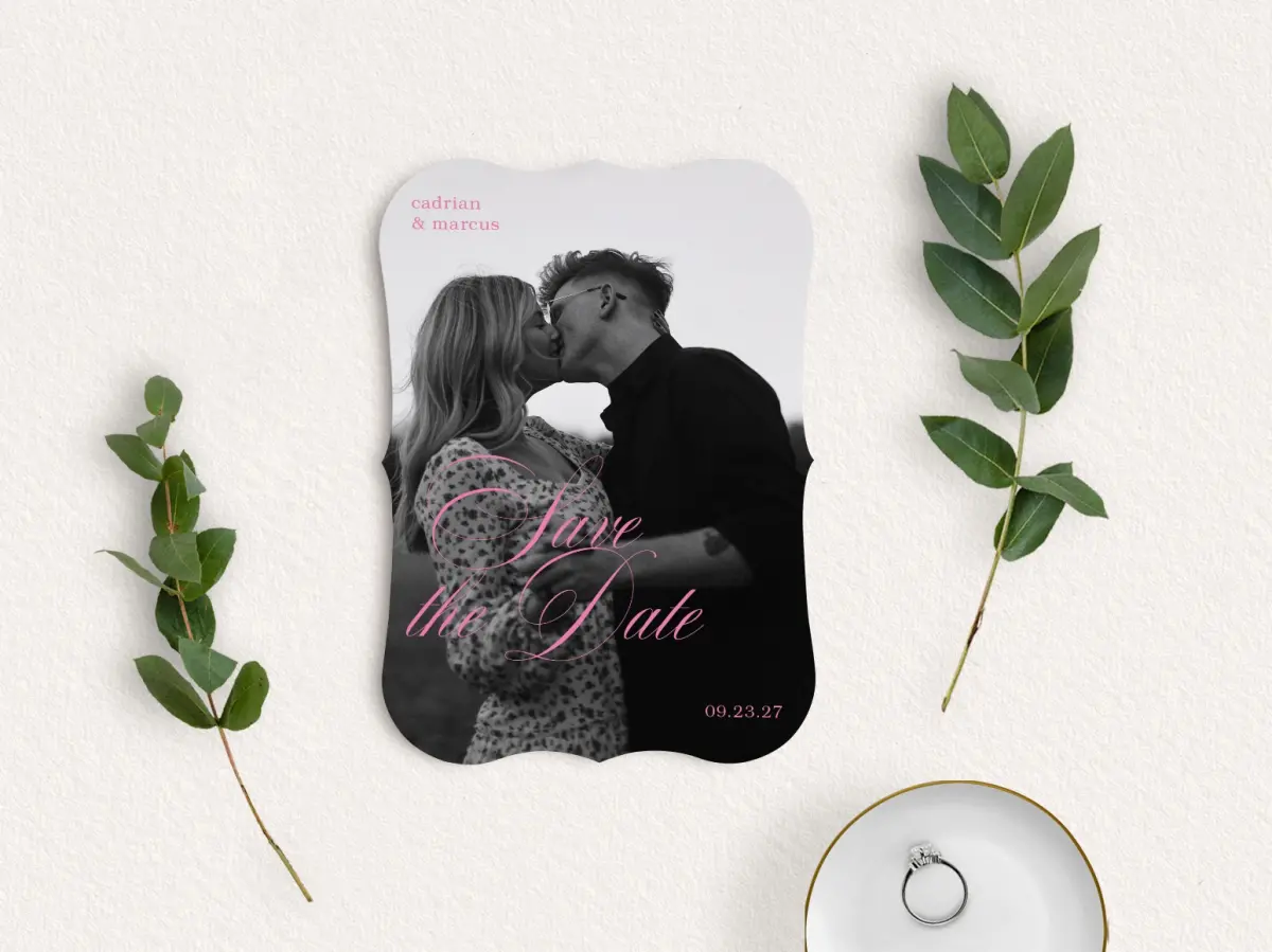 Save the Date Card with Optional Guest Addressing Service