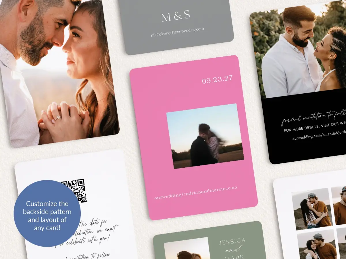Back of Save the Date Card