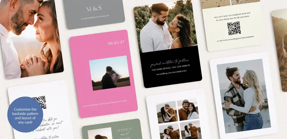Back of Save the Date Card