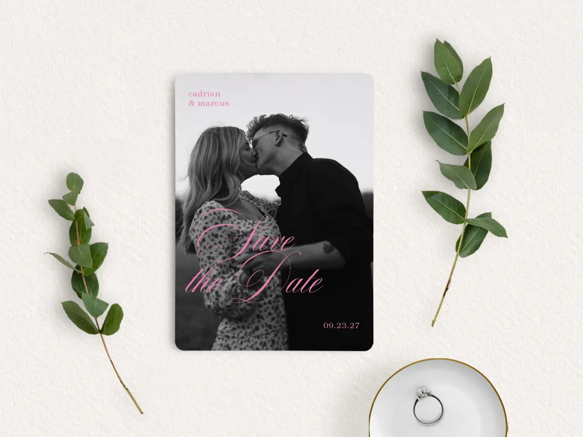 Save the Date Card with Optional Guest Addressing Service