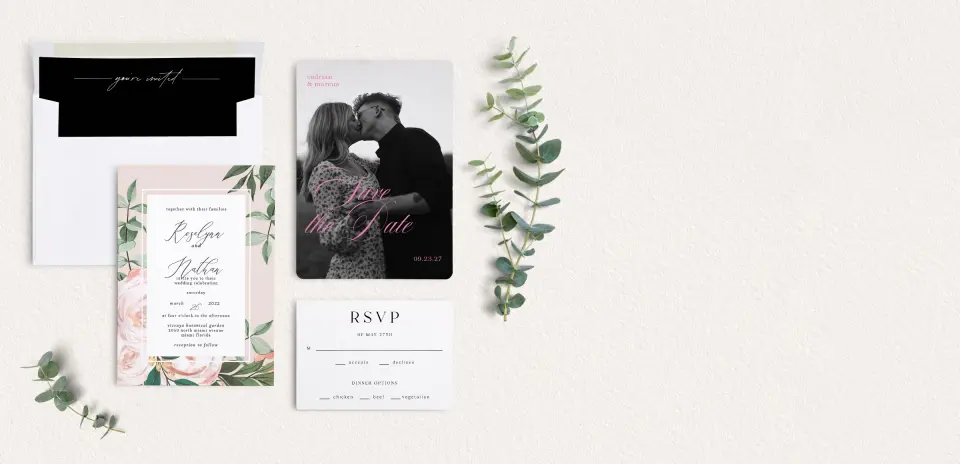 Front of Save the Date Card