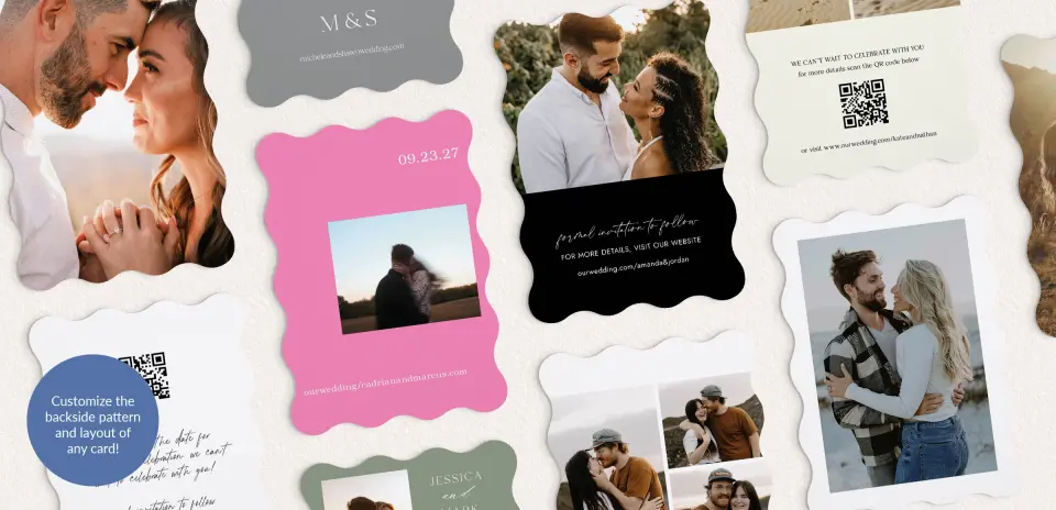 Back of Save the Date Card