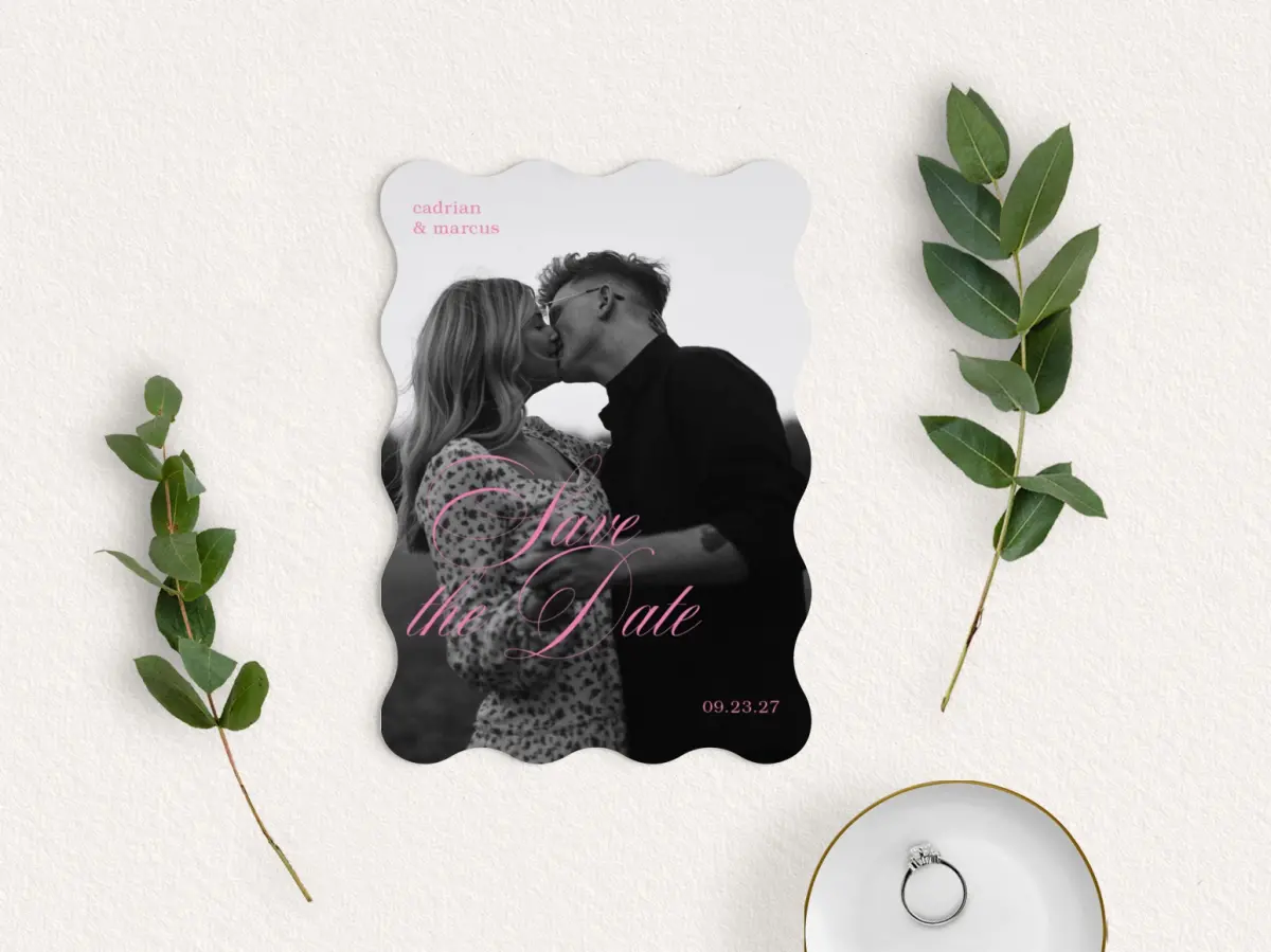 Save the Date Card with Optional Guest Addressing Service