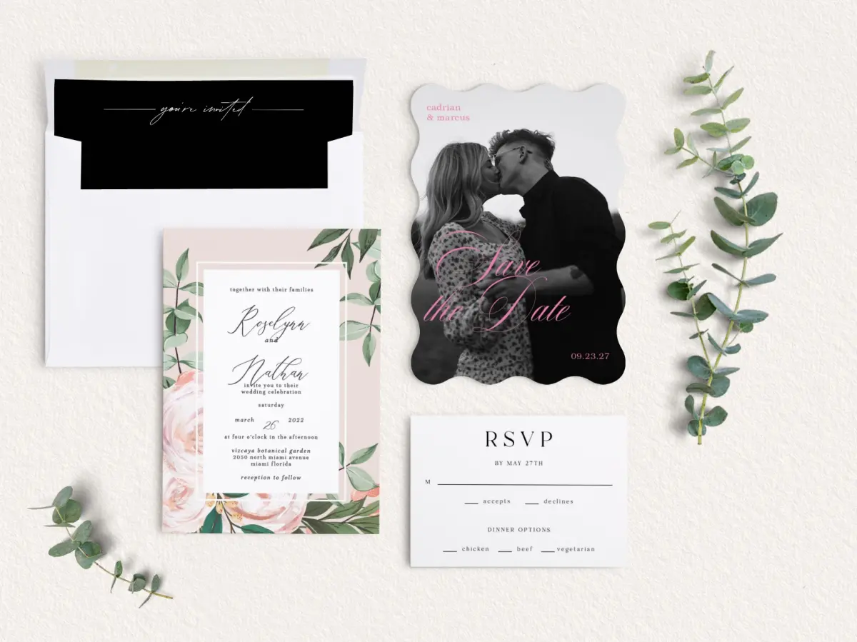 Front of Save the Date Card