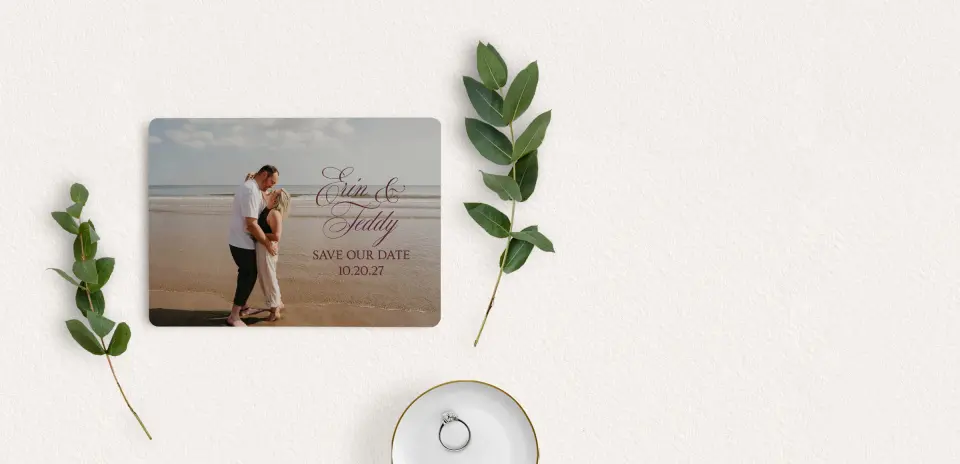 Save the Date Card with Optional Guest Addressing Service
