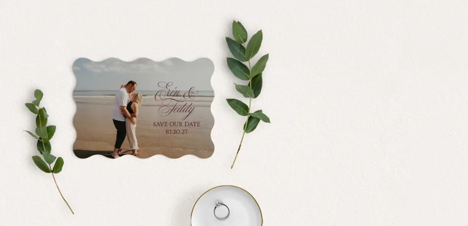 Save the Date Card with Optional Guest Addressing Service