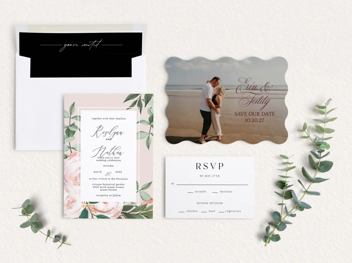 Front of Save the Date Card