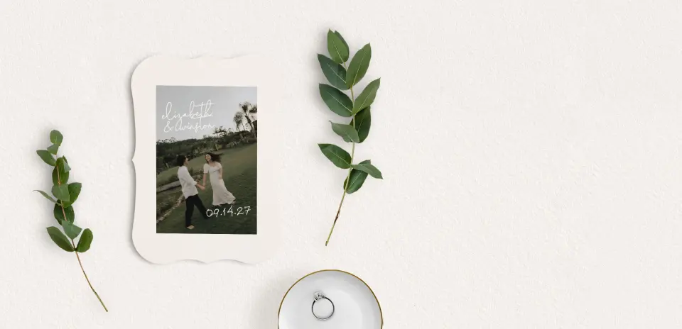 Save the Date Card with Optional Guest Addressing Service