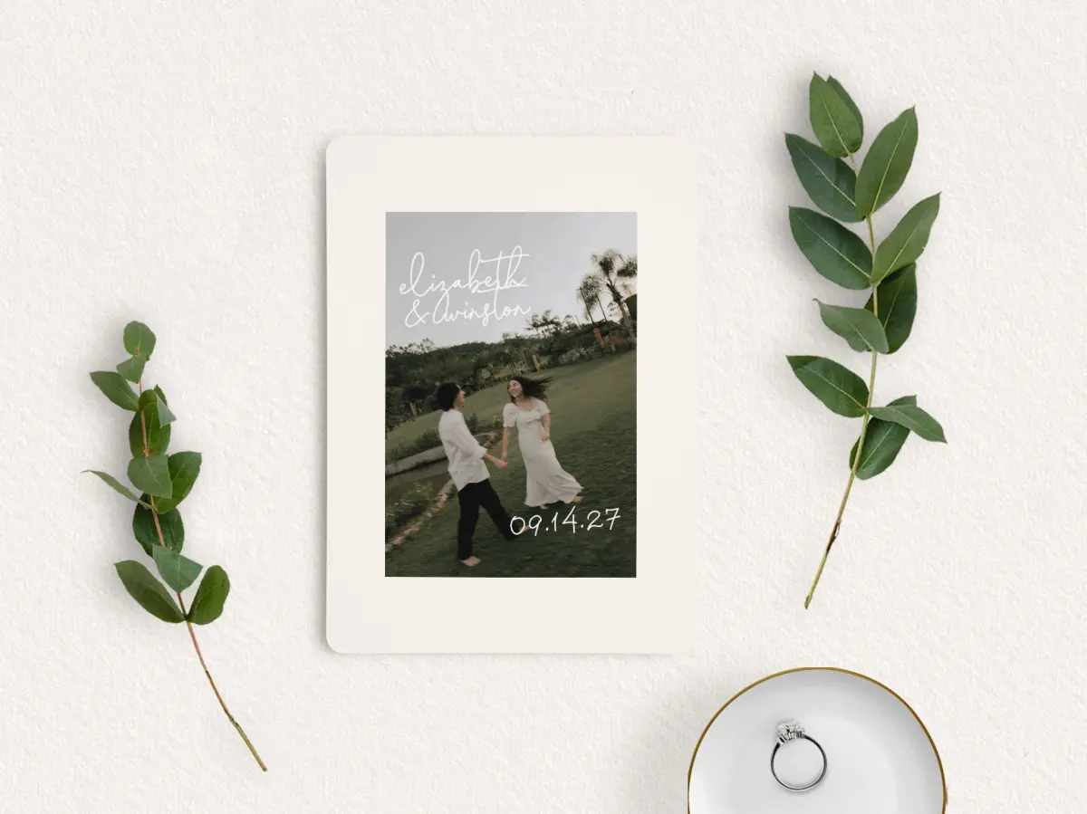 Save the Date Card with Optional Guest Addressing Service