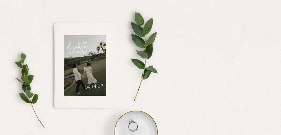 Save the Date Card with Optional Guest Addressing Service