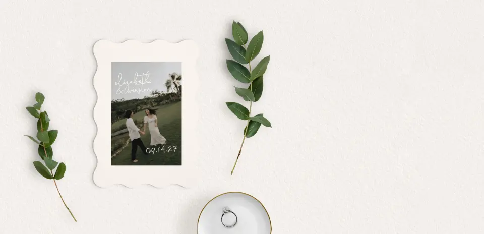 Save the Date Card with Optional Guest Addressing Service