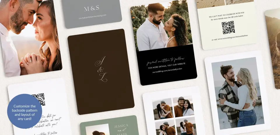 Back of Save the Date Card
